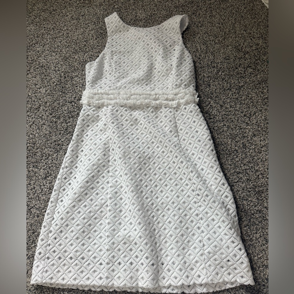 Lilly Pulitzer White Textured Midi Dress